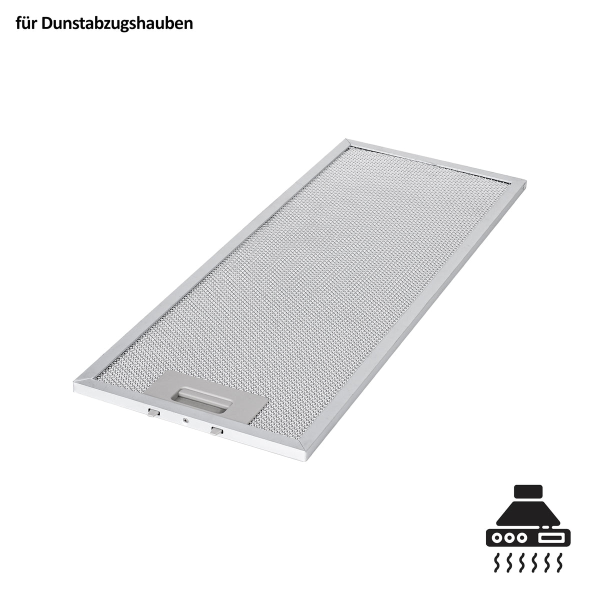 Dunstabzugshauben Fettfilter 449,5 x 190 mm mit 52 mm Karfuß-Klipse | 5-lagiger Aluminiumfilter | Metallfettfilter rostfrei & waschbar | Universeller Ersatzfilter für Dunstabzugshauben