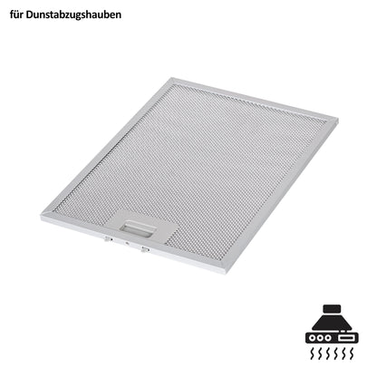 Dunstabzugshauben Fettfilter 230,5 x 259,5 mm mit 52 mm Karfuß-Klipse | 5-lagiger Aluminiumfilter | Metallfettfilter rostfrei & waschbar | Universeller Ersatzfilter für Dunstabzugshauben