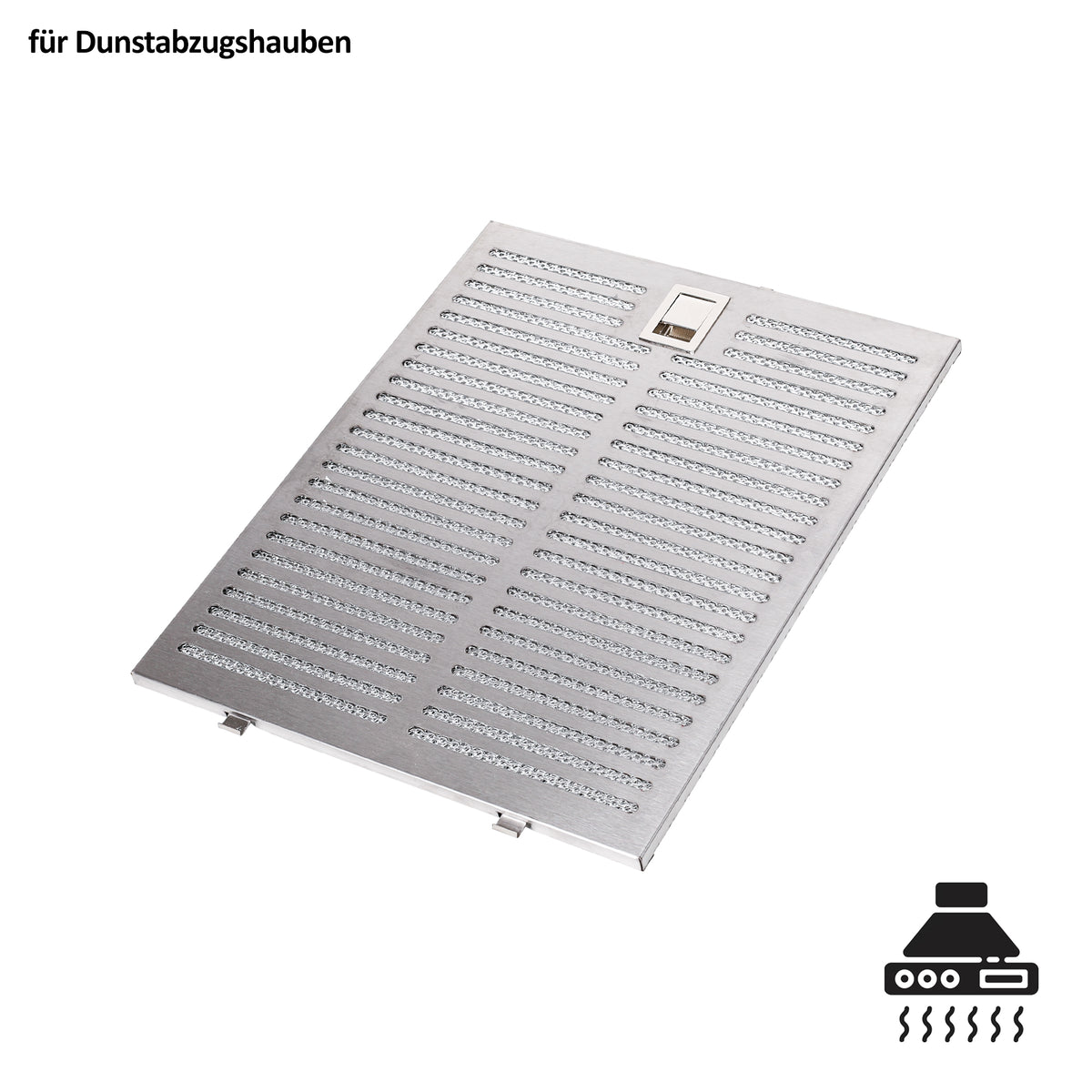 Filtres à graisse pour hotte aspirante 260 x 319 mm avec clips de fixation de 52 mm | Filtre en aluminium à 5 couches | Filtre à graisse métallique inoxydable et lavable | Filtre de rechange universel pour hotte aspirante