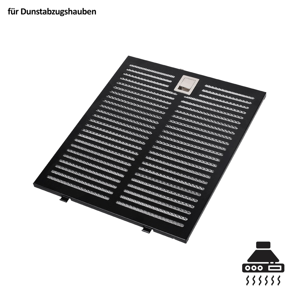 Filtre à graisse pour hotte aspirante 260 x 319 mm avec clips de fixation de 52 mm | Filtre en aluminium à 5 couches | Filtre à graisse métallique inoxydable et lavable | Filtre de rechange universel pour hottes aspirantes