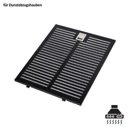 Filtre à graisse pour hotte aspirante 260 x 319 mm avec clips de fixation de 52 mm | Filtre en aluminium à 5 couches | Filtre à graisse métallique inoxydable et lavable | Filtre de rechange universel pour hottes aspirantes