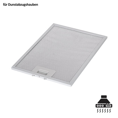 Filtres à graisse pour hotte aspirante 260 x 319 mm avec clips de fixation de 52 mm | Filtre en aluminium à 5 couches | Filtre à graisse métallique inoxydable et lavable | Filtre de rechange universel pour hotte aspirante