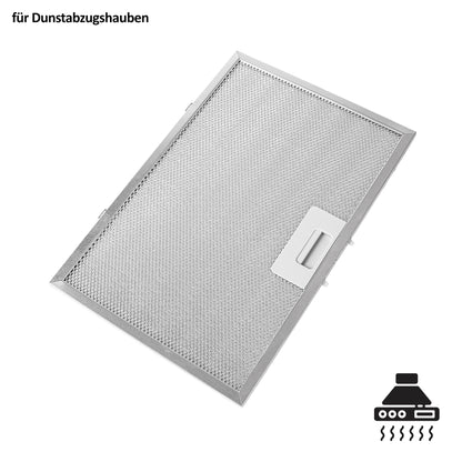 Dunstabzugshauben Fettfilter 439 x 228,5 mm mit 52 mm Karfuß-Klipse | 5-lagiger Aluminiumfilter | Metallfettfilter rostfrei & waschbar | Universeller Ersatzfilter für Dunstabzugshauben