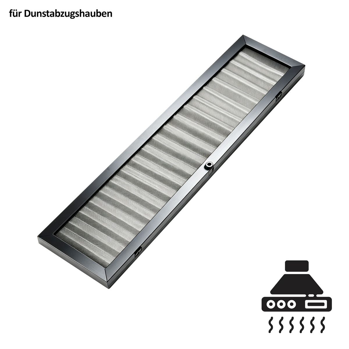 Induktionskochfeld Fettfilter 320 x 210 mm mit Karfuß-Klipse | 5-lagiger Aluminiumfilter | Metallfettfilter rostfrei & waschbar