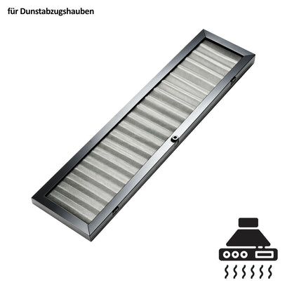 Induktionskochfeld Fettfilter 320 x 210 mm mit Karfuß-Klipse | 5-lagiger Aluminiumfilter | Metallfettfilter rostfrei & waschbar