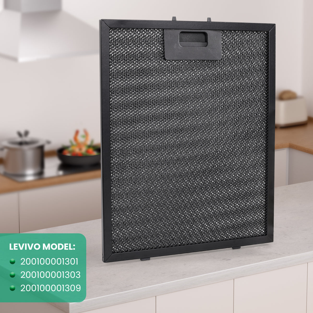 Filtres à graisse pour hotte aspirante 319 x 260 mm avec clips Karfuß de 52 mm | Filtre en aluminium à 5 couches | Filtre à graisse métallique inoxydable et lavable | Filtre de rechange universel pour hottes aspirantes
