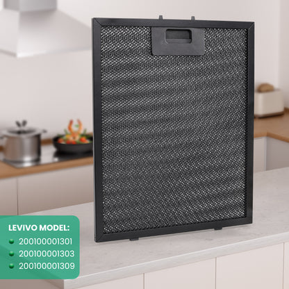 Filtres à graisse pour hotte aspirante 319 x 260 mm avec clips Karfuß de 52 mm | Filtre en aluminium à 5 couches | Filtre à graisse métallique inoxydable et lavable | Filtre de rechange universel pour hottes aspirantes