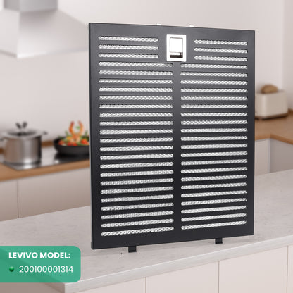 Filtre à graisse pour hotte aspirante 260 x 319 mm avec clips de fixation de 52 mm | Filtre en aluminium à 5 couches | Filtre à graisse métallique inoxydable et lavable | Filtre de rechange universel pour hottes aspirantes