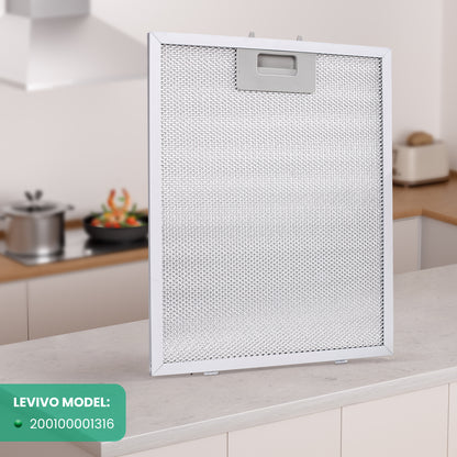 Filtres à graisse pour hotte aspirante 260 x 319 mm avec clips de fixation de 52 mm | Filtre en aluminium à 5 couches | Filtre à graisse métallique inoxydable et lavable | Filtre de rechange universel pour hotte aspirante