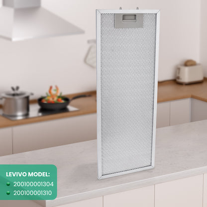 Dunstabzugshauben Fettfilter 449,5 x 190 mm mit 52 mm Karfuß-Klipse | 5-lagiger Aluminiumfilter | Metallfettfilter rostfrei & waschbar | Universeller Ersatzfilter für Dunstabzugshauben