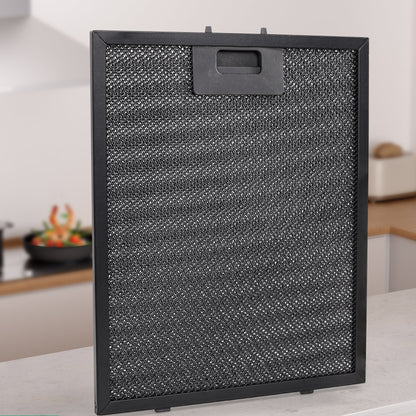 Filtre à graisse pour hotte aspirante 220,5 x 229 mm avec clips Karfuß de 52 mm | Filtre en aluminium à 5 couches | Filtre à graisse métallique inoxydable et lavable | Filtre de remplacement universel pour hotte aspirante